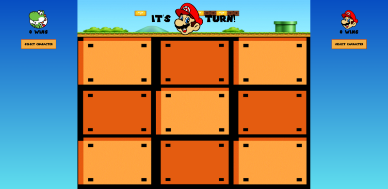 Screenshot detail for project Mario Tic Tac Toe