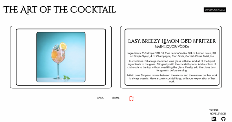 Screenshot thumbnail #3 for project The Art Of The Cocktail