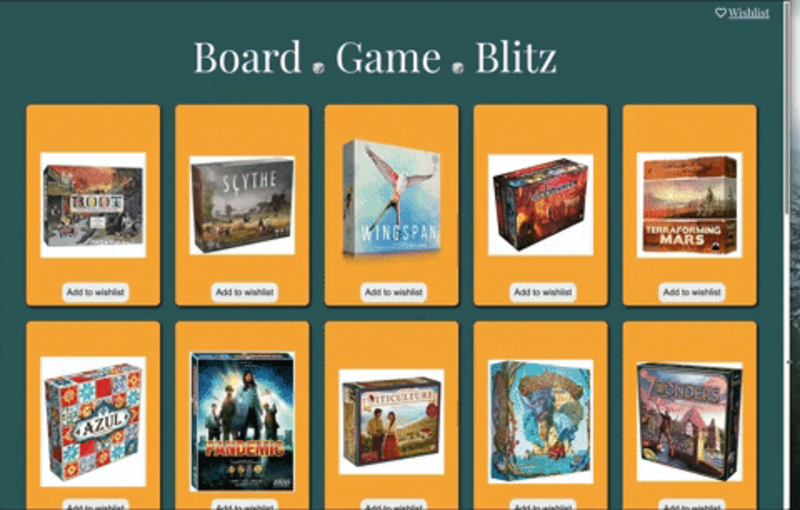 Screenshot detail for project Board Game Wish List