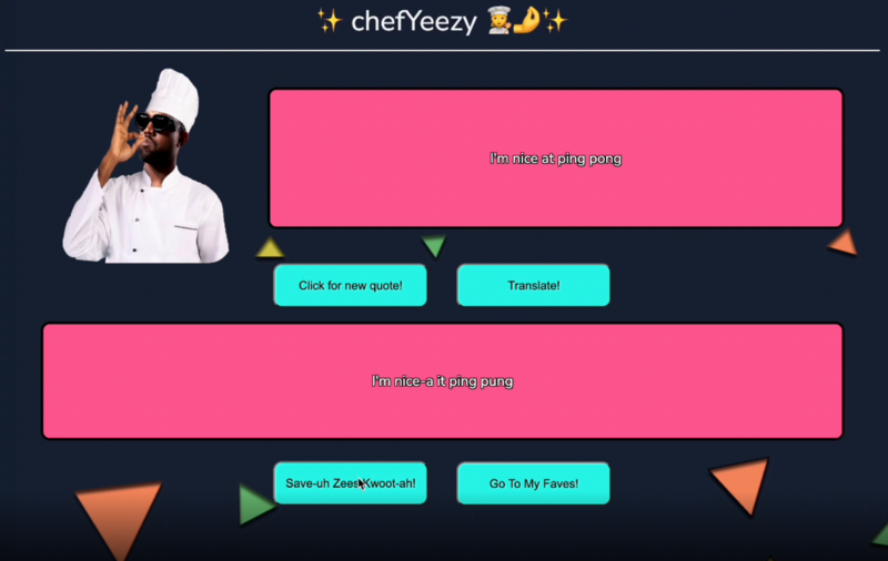 Screenshot thumbnail #4 for project chefYeezy