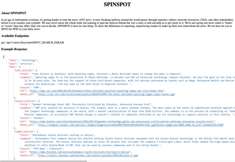 Screenshot thumbnail #1 for project SPINSPOT