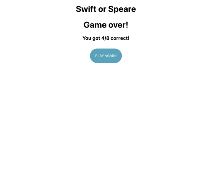 Screenshot thumbnail #3 for project Swift Or Speare