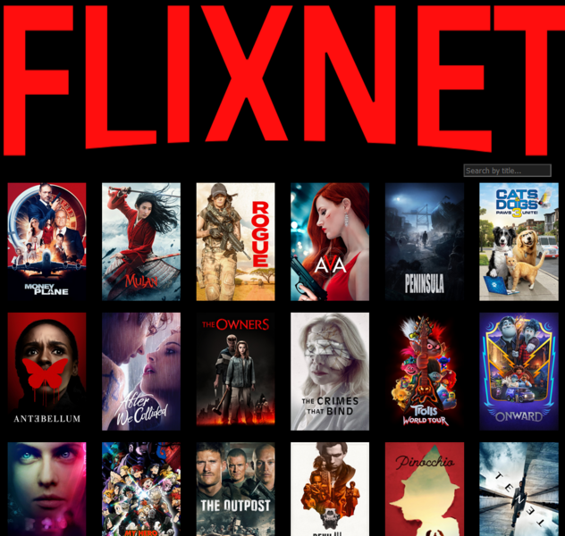 Screenshot detail for project FlixNet