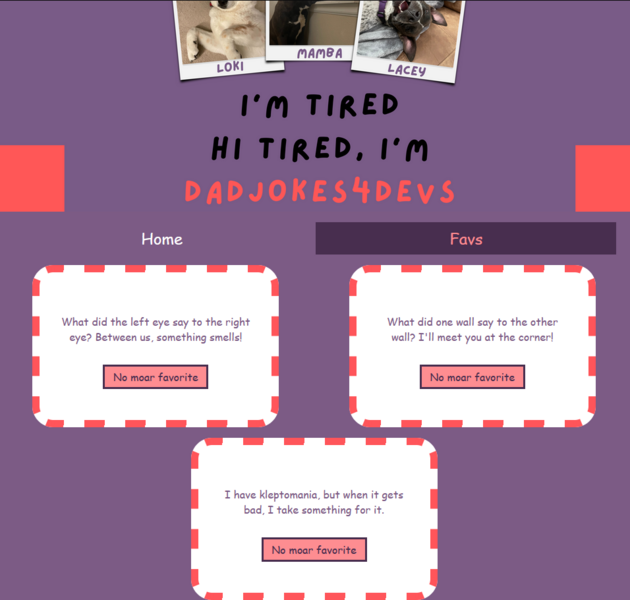 Screenshot thumbnail #2 for project DadJokes4Devs