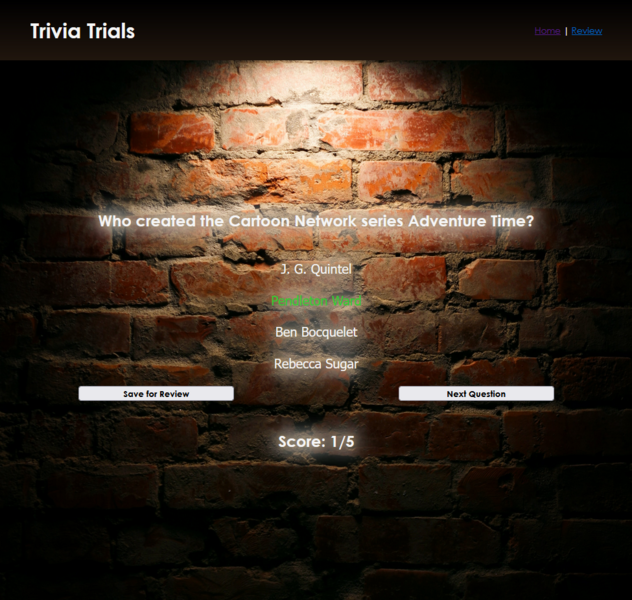 Screenshot thumbnail #2 for project Trivia Trials