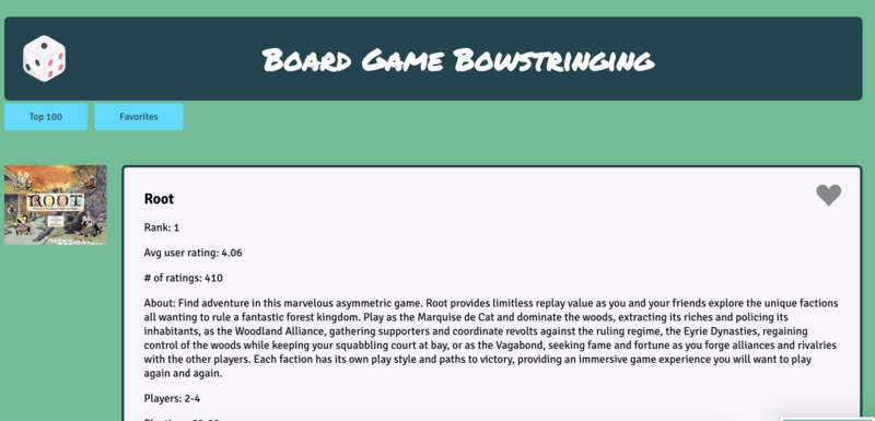 Screenshot thumbnail #2 for project Board Game Bonanza