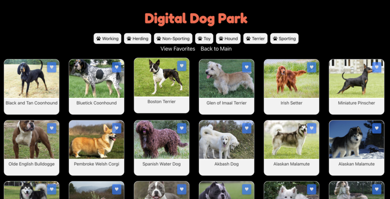 Screenshot detail for project Digital Dog Park
