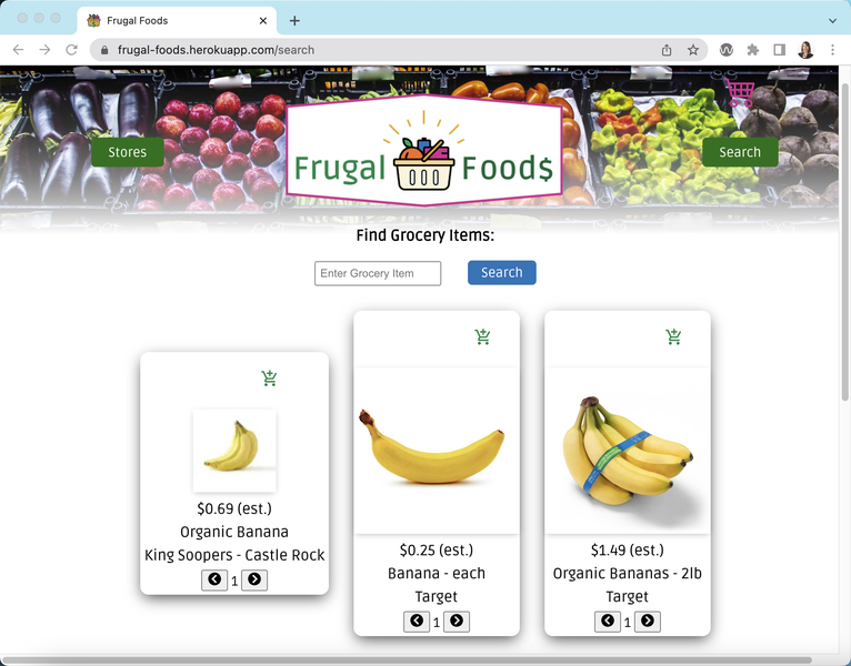 Screenshot thumbnail #2 for project Frugal Foods
