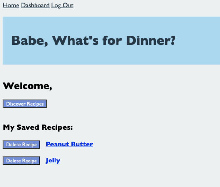 Screenshot thumbnail #3 for project Babe, What's For Dinner?
