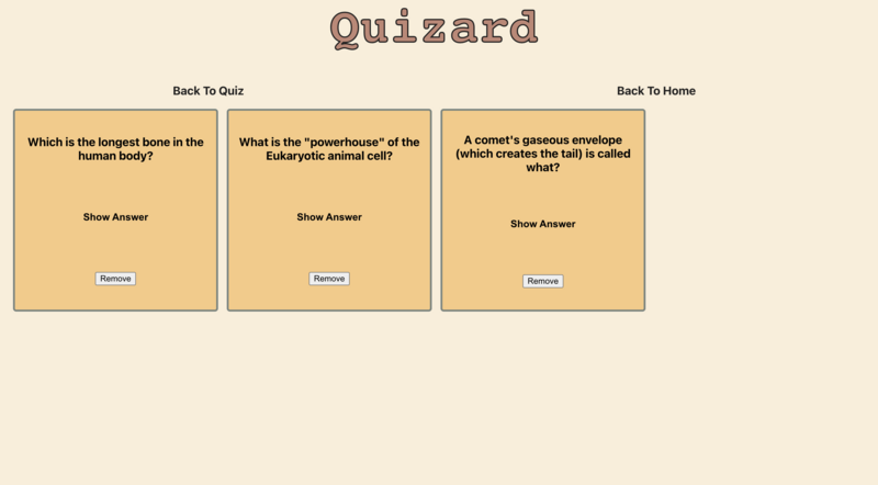 Screenshot thumbnail #4 for project Quizard