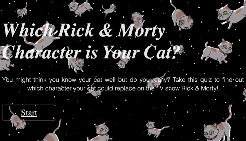Screenshot detail for project Which Rick & Morty Character is Your Cat?