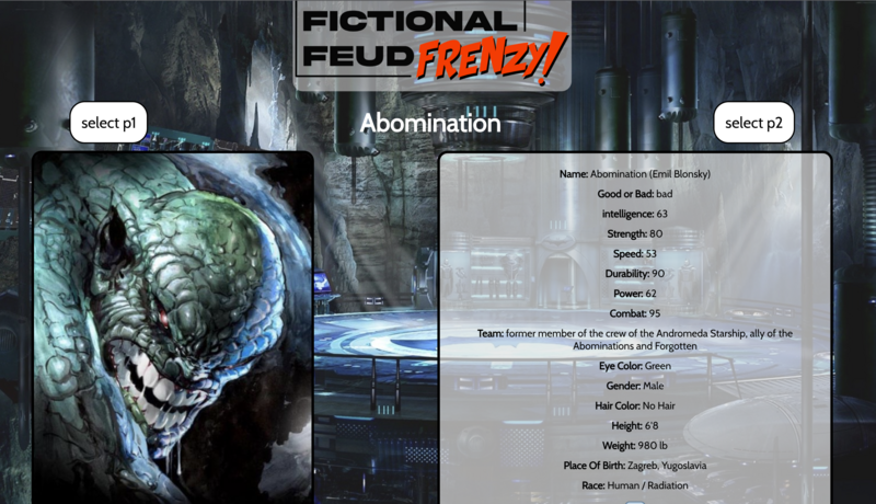 Screenshot thumbnail #3 for project Fictional Fued Frenzy