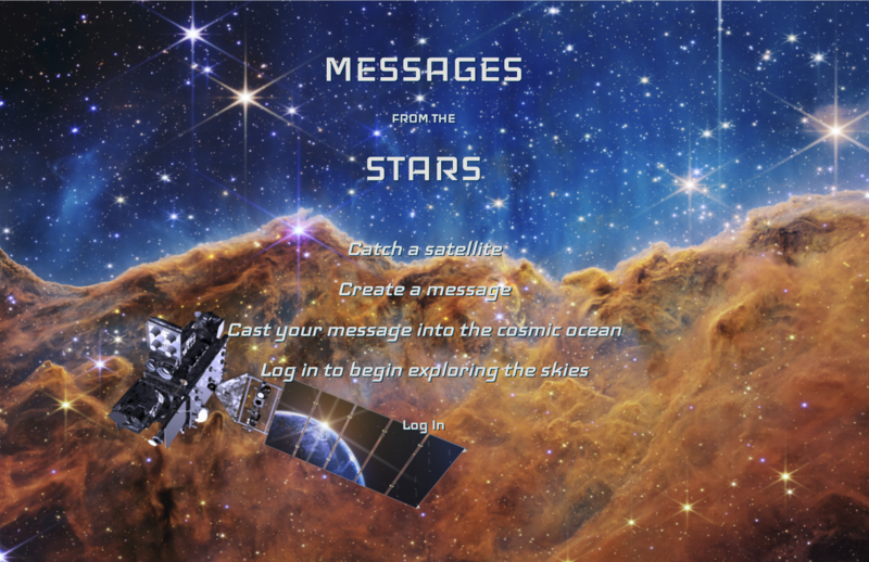 Screenshot detail for project Messages from the Stars