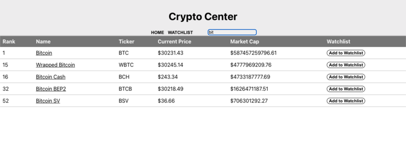 Screenshot thumbnail #2 for project Crypto-Center