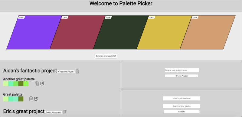Screenshot detail for project Palette Picker