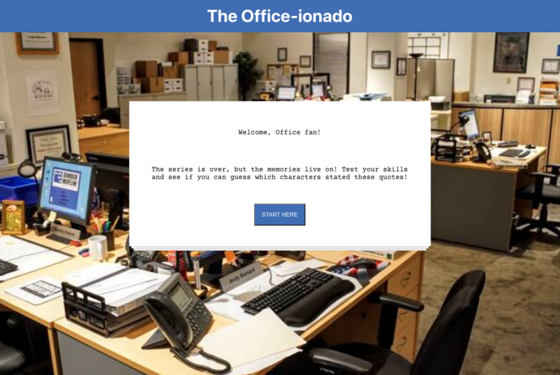 Screenshot detail for project The Office-ionado