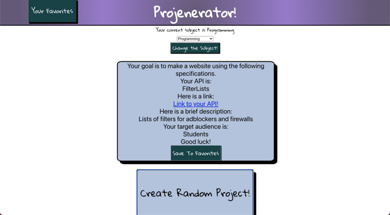 Screenshot thumbnail #2 for project Projenerator
