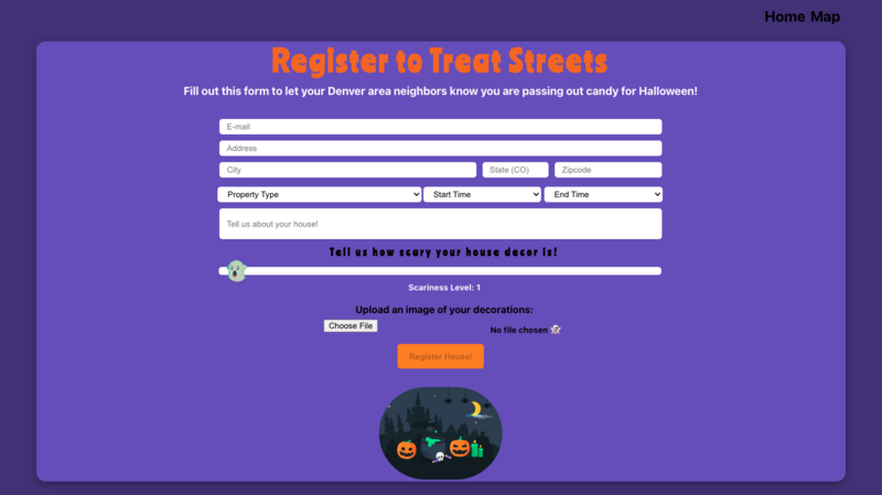 Screenshot thumbnail #2 for project Treat Streets (Group Project)