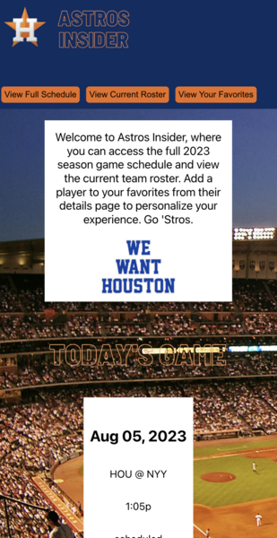 Screenshot thumbnail #4 for project Astros Insider