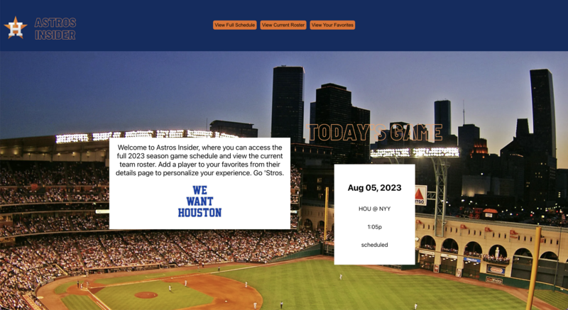 Screenshot detail for project Astros Insider