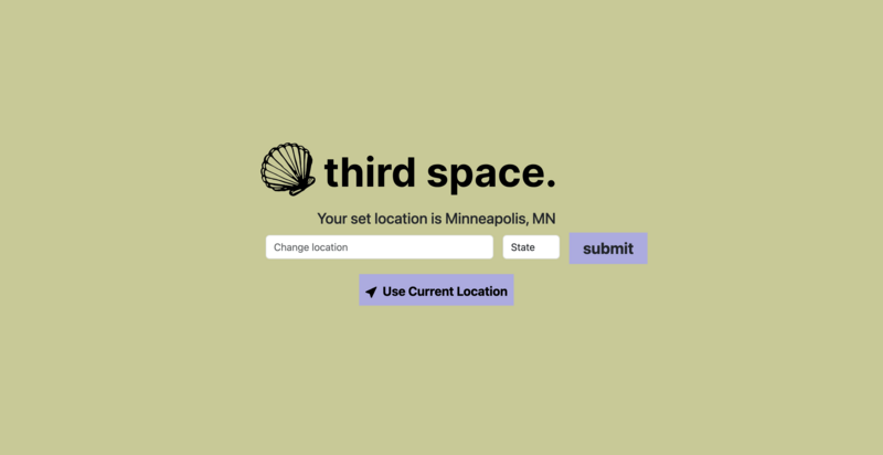 Screenshot detail for project Third Space (UI)
