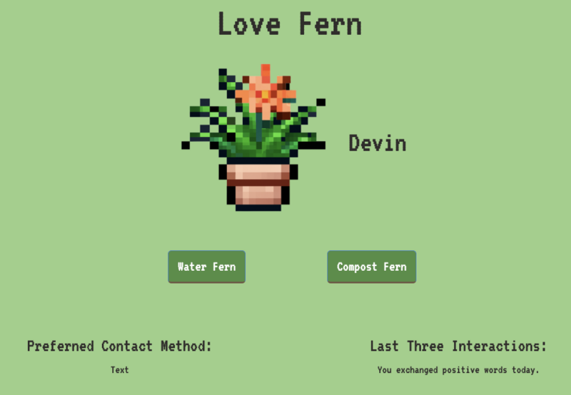 Screenshot thumbnail #3 for project LoveFern