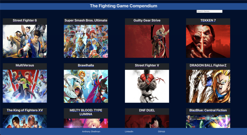 Screenshot detail for project The Fighting Game Compendium