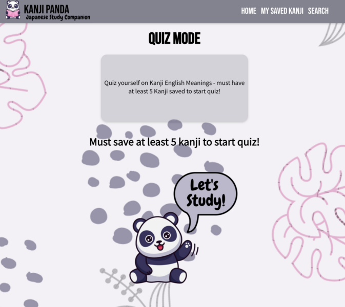 Screenshot thumbnail #2 for project Kanji Panda