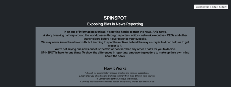 Screenshot detail for project Spinspot