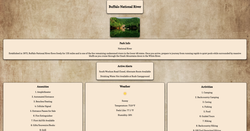 Screenshot thumbnail #4 for project National Parks Service