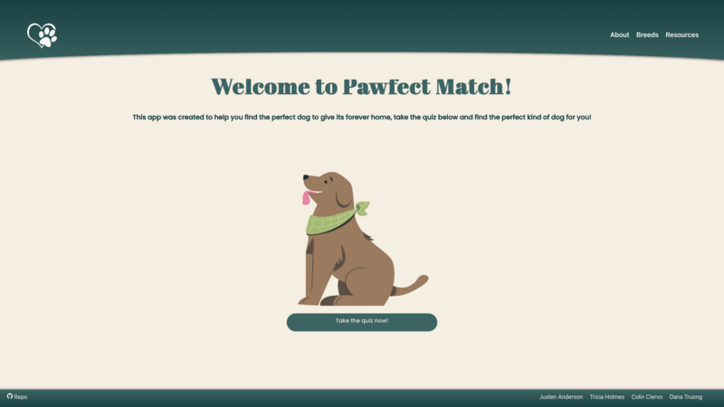 Screenshot thumbnail #1 for project The Pawfect Match