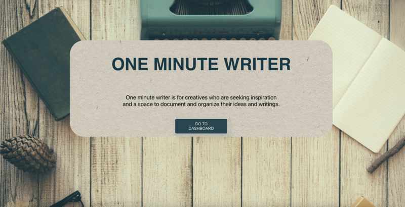 Screenshot detail for project One Minute Writer