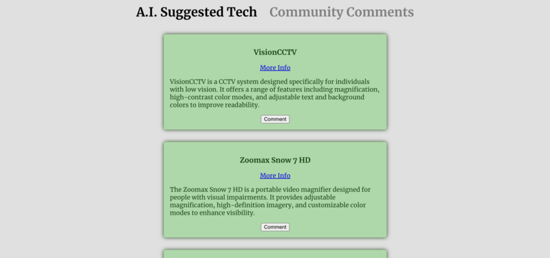 Screenshot thumbnail #3 for project Assistive Tech Finder