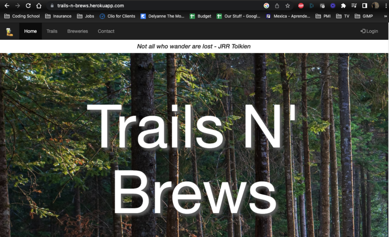 Screenshot thumbnail #1 for project Trails n Brews