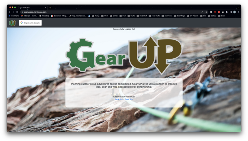 Screenshot detail for project Gear Up