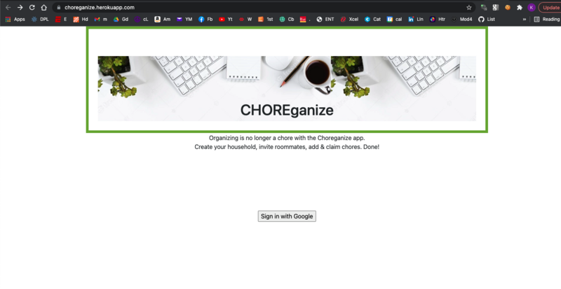 Screenshot thumbnail #1 for project Choreganize