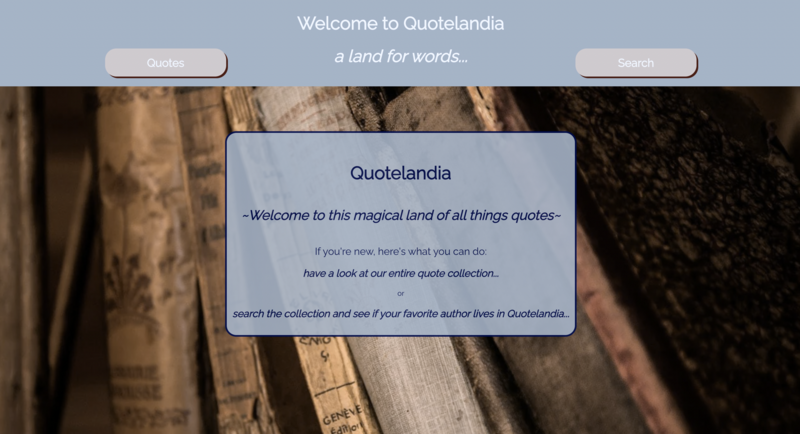 Screenshot thumbnail #1 for project Quotelandia