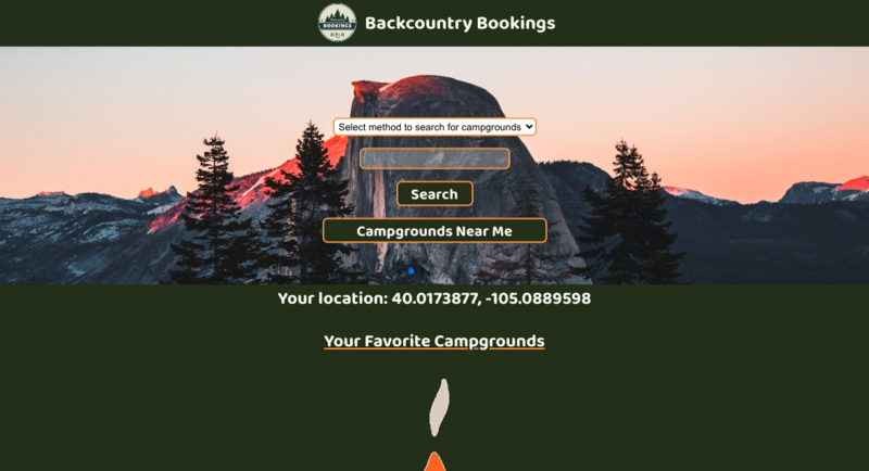 Screenshot thumbnail #1 for project Backcountry Bookings