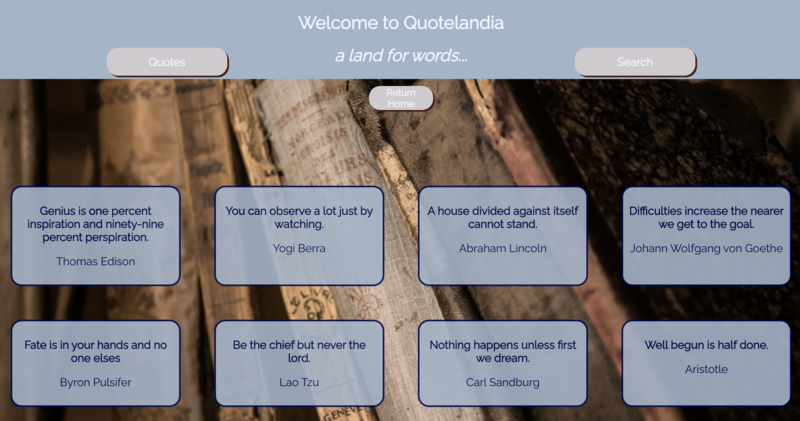 Screenshot thumbnail #3 for project Quotelandia