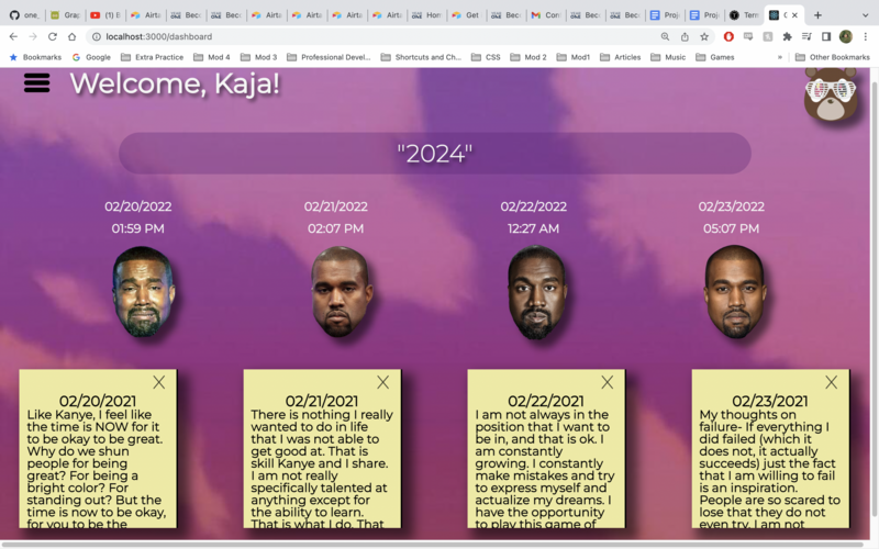 Screenshot thumbnail #2 for project Getting Mindful with Kanye