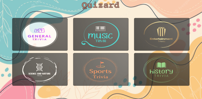 Screenshot detail for project Quizard