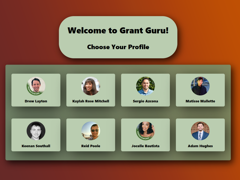 Screenshot detail for project Grant Guru