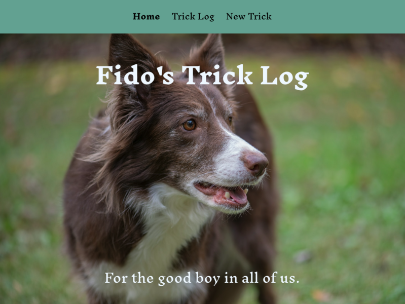 Screenshot detail for project Fido's Trick Log