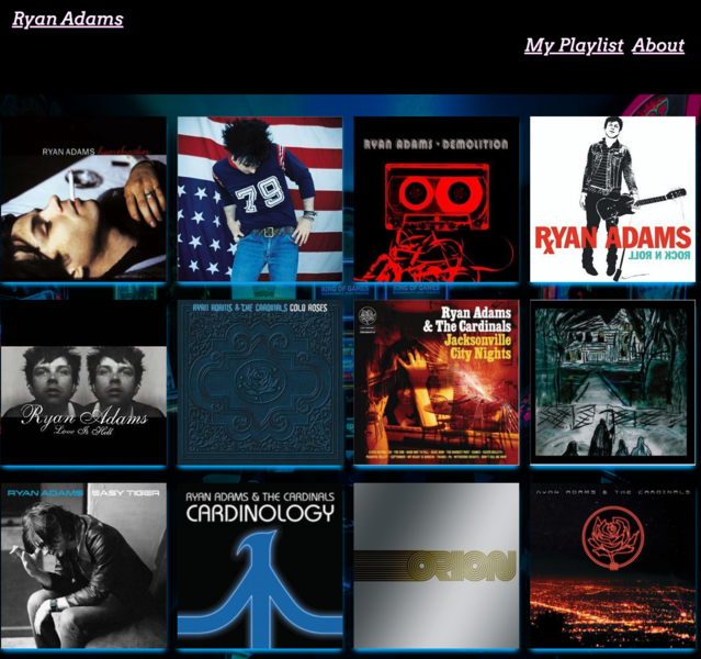 Screenshot thumbnail #1 for project Ryan Adams Music