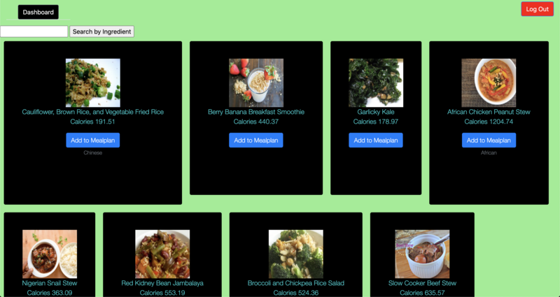 Screenshot detail for project Recipes on Rails