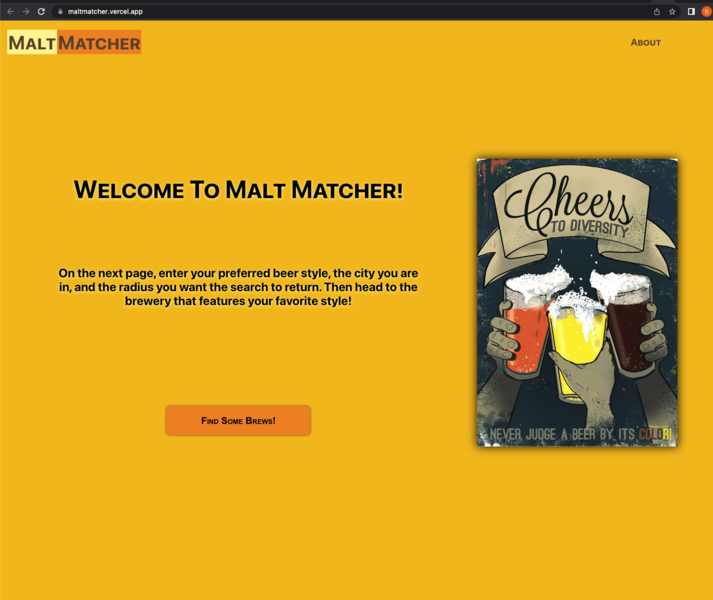 Screenshot thumbnail #1 for project Malt-Matcher 