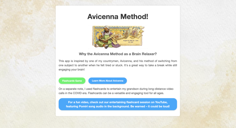 Screenshot detail for project Avicenna Method