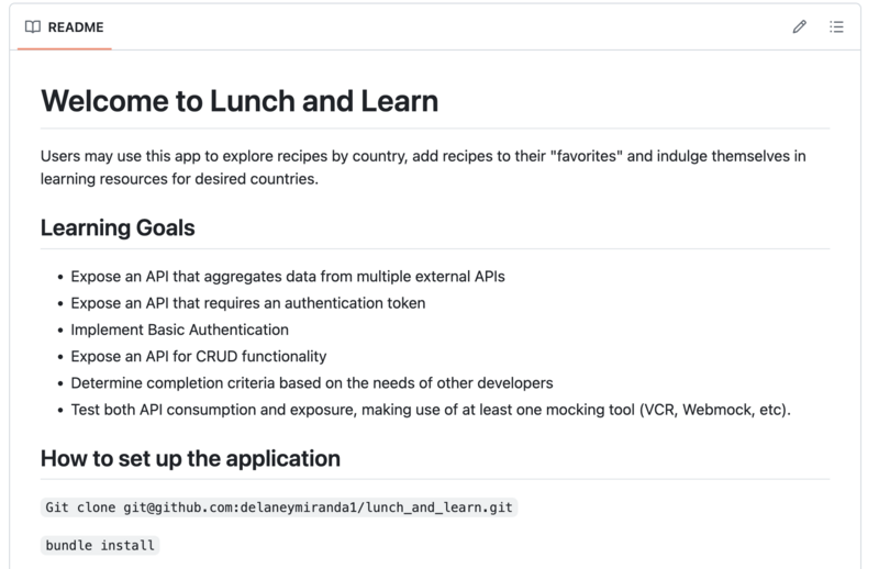 Screenshot detail for project Lunch and Learn