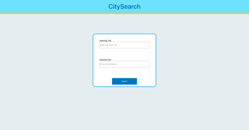 Screenshot detail for project City Search