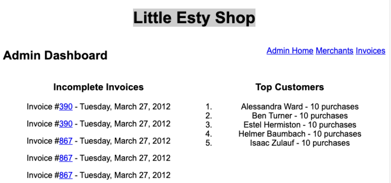 Screenshot thumbnail #2 for project Little “Esty” Shop